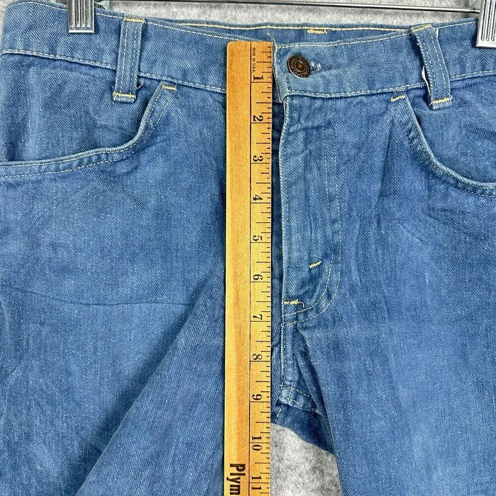 VTG 70s Levis 784 Big E Orange Tab Jeans 30 Big Bell Flare Soft Denim Talon READ